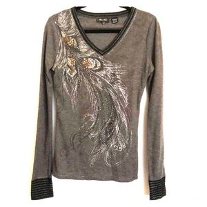 REPOSH 🛍GORGEOUS🛍 MISS ME feather detail top